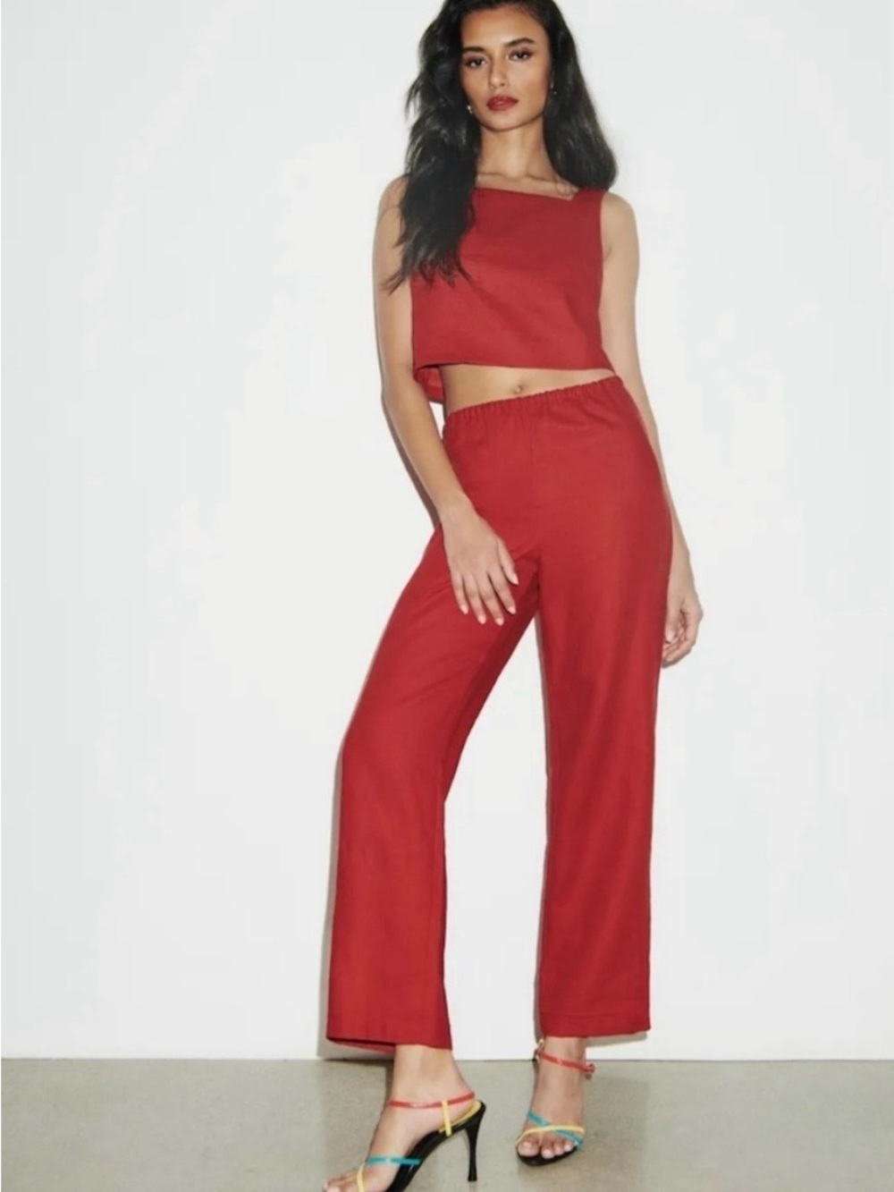 Reformation Remi Cropped Linen Pants
